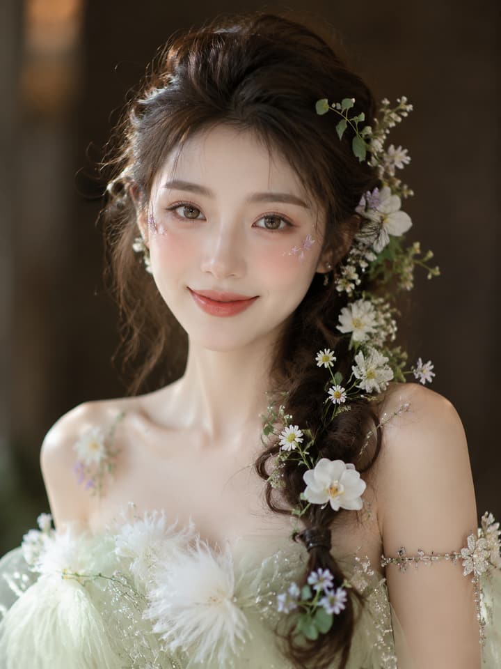 森系鲜花妆造客片