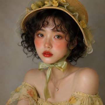 油画少女